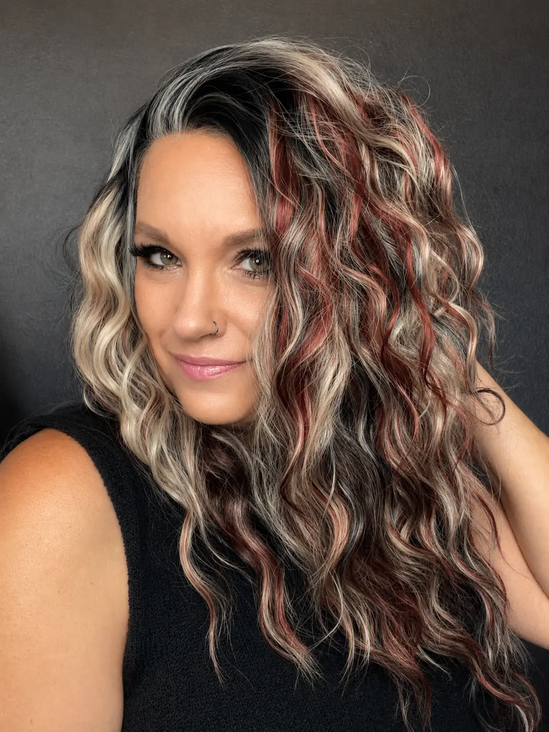 CARKIRA Andre Rustic Gun Metal 13x4 Lace Front Water Wave Velcro Adjusters Wavy Adjustable Fit Wig
