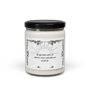 Eco-Friendly Inspirational Scented Soy Candle 9oz - Clean Cotton & Cinnamon Vanilla Aroma - Reusable Glass Vessel - Long Burning Time 50-60 Hours - Perfect for Home Decor, Gift for Her, Relaxation, Self-Care, Housewarming, Birthday