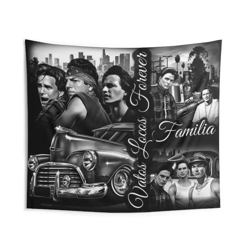 Vatos Locos Light Cotton-Linen Tapestry - Hangable Beach-Inspired Room Art Decoration, Hanging Gift for Home, University Dormitories