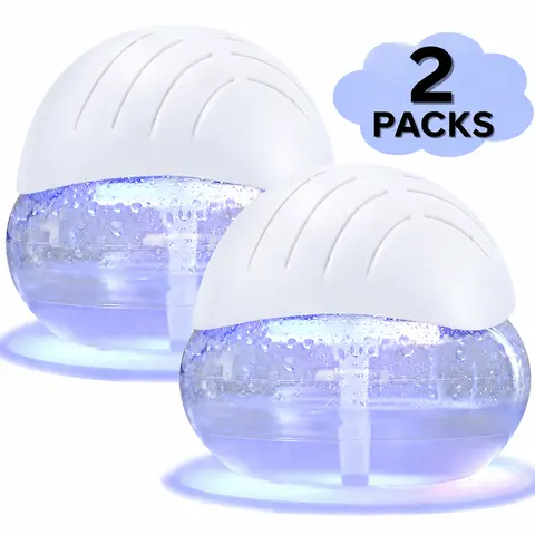 2PCS Water Air Purifiers for Home, Air Washer Aroma Diffuser, Air Filter Washer Humidifier, Essential Oils Aroma Fresher With LED Night light for Office, Bedroom,Small Air Cleaner For Smoke and Pets