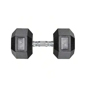Hot selling styles  MAMIZO 40LB 50LB Free Weights Single Dumbbells Rubber Coated Cast Iron Hex Black Dumbbell Strength training