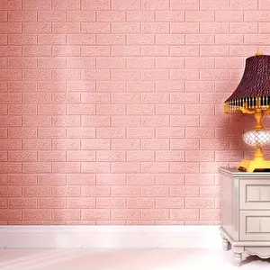 50pcs Pink 3D Foam Wall Stickers, 13.78in x 11.81in - Waterproof, Moistureproof, Easy to Stick & Peel, Perfect for Living Room, Bedroom, Corridor Decor, Clean Cut, Moistureproof Decor | Modern Decoration Peel Stic