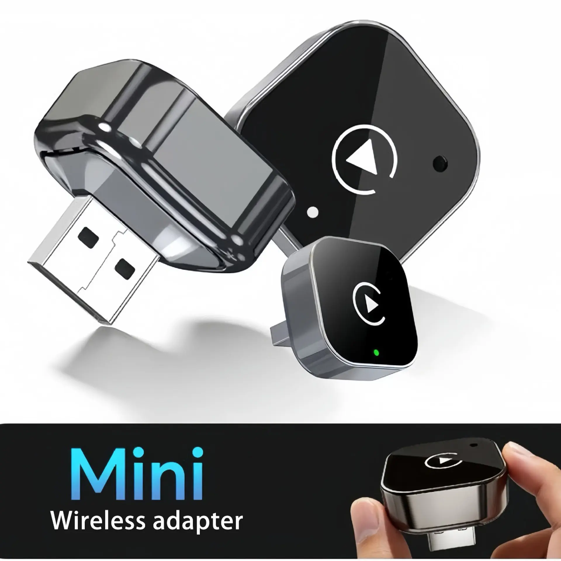2026 Latest Models 2-in-1 CarPlay Quickly Connect Devices No delay CarPlay Adapter Wireless Bluetooth Car Accessories Compatible with Apple and Android Systems