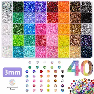 #Summervibes Resin Jelly Rhinestones 3mm 32000 Pcs Flatback Gems for Crafting Bedazzling Kit with Gifted Tools for Clothing Shoes Nail Book Diamond Art