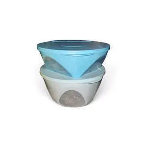 Vision Bowl Set - Blue Bowls with Lids -