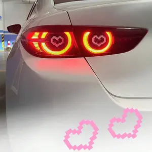 Love Car Tail Light Stickers Pink Cute Univeersal Taillight Headlight Sticker Auto Light Lamp Decals Accessories
