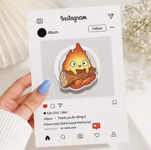 (2 Options) Cute Fire Spirit Kindle Grip, Flame Character Phone Grip MagSafe, Cozy Fantasy Phone Holder, Cartoon Kindle Stand, Gift For Boys Girls
