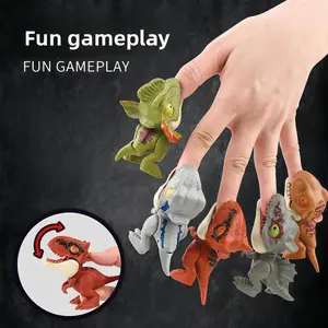 9 PSC Dinosaur Toys Finger-Biting Dinosaur Toys, Movable Mouth Stress Relief Toys Cute Toys Suitable for Children Aged 3 and Above Fun Birthday Gifts Best Holiday Gifts