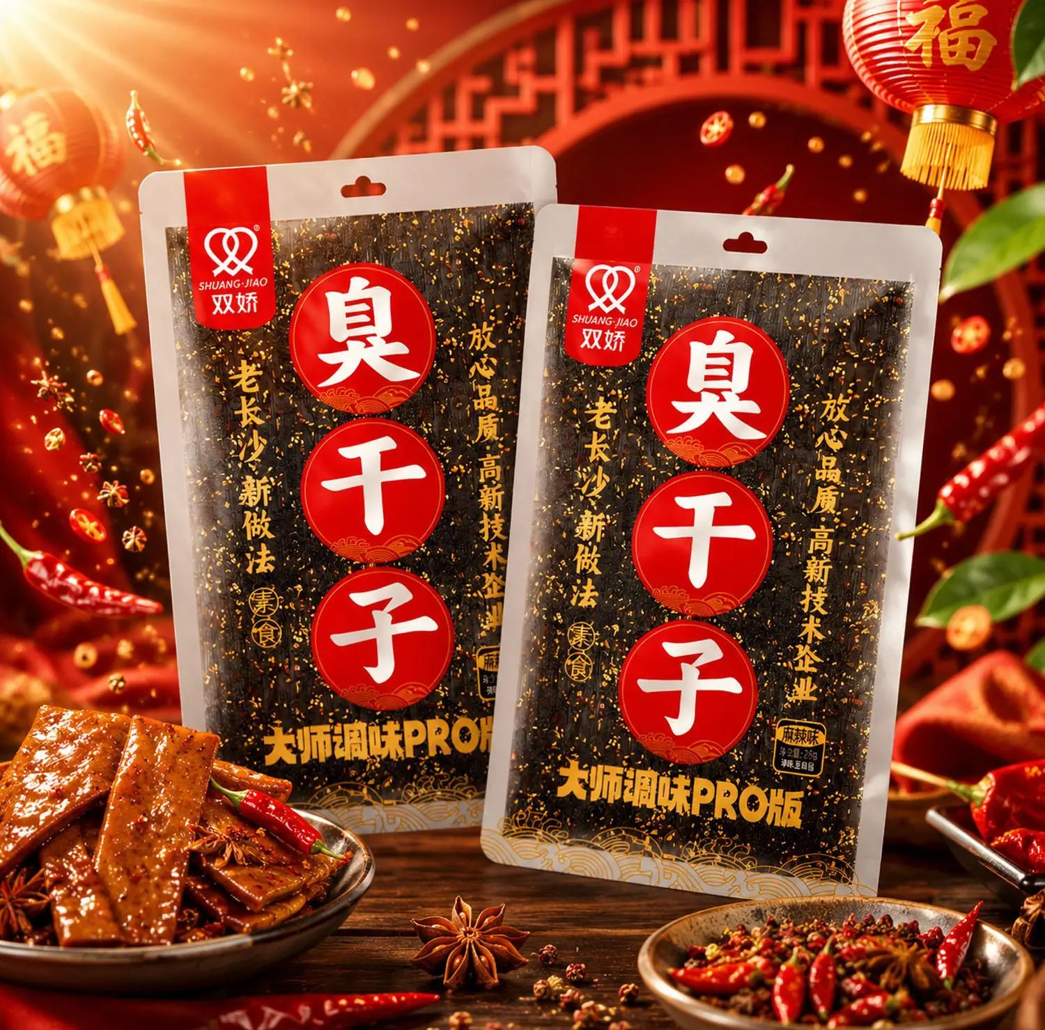 Fraunitsh Latiao, 2 Packs Chinese Spicy Latiao Snack, , 60g/2.11oz per Pack