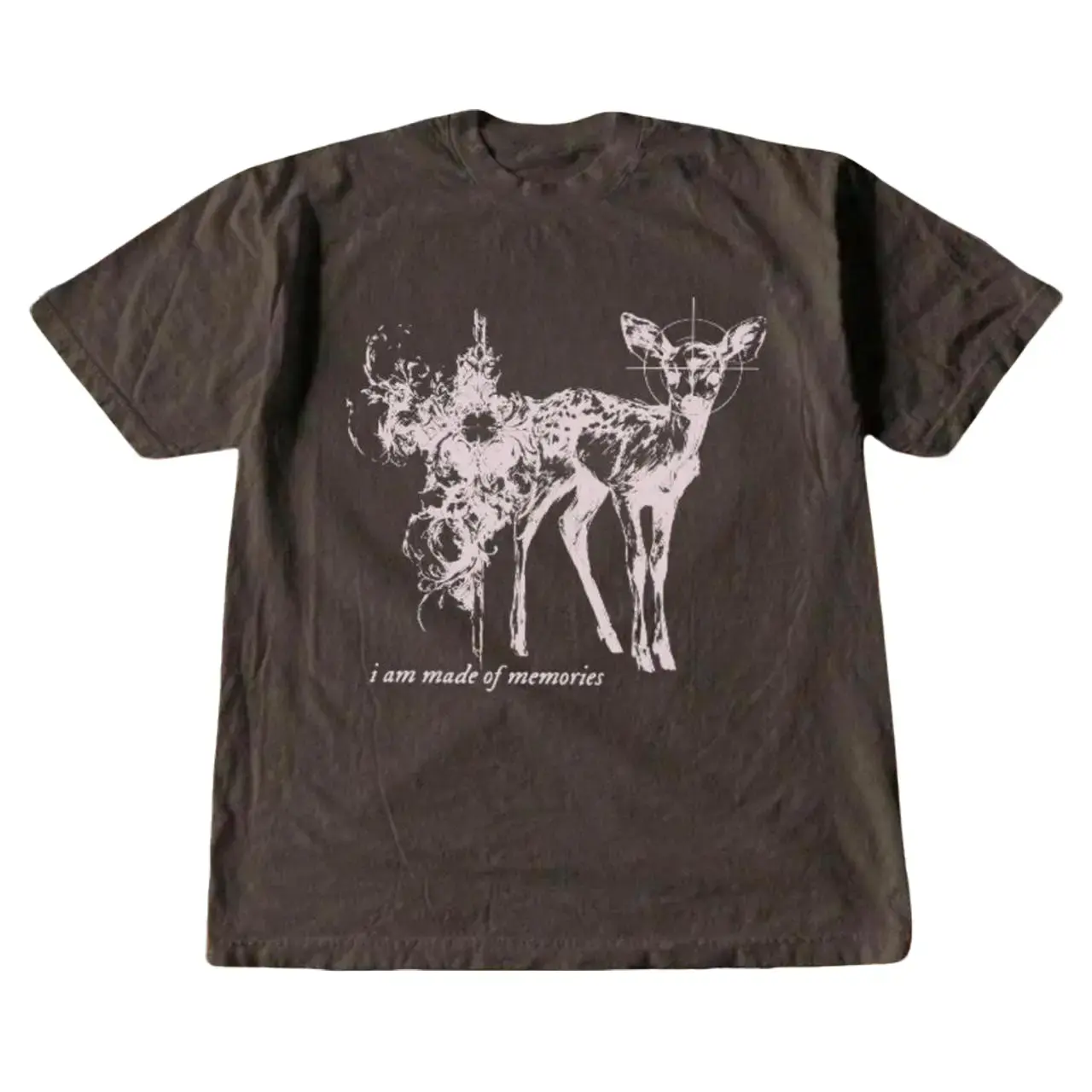 I Am Made of Memories Deer T-Shirt, Vintage Fawn Graphic Tee, Dark Cottagecore Nature Shirt, Gothic Woodland Animal Top, Grunge Aesthetic Gift