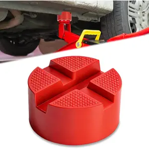 Pinch Weld Jack Pad,Two Depths X-Grooves Universal Floor Jack Pad Adapter, Thickened and Grippy Rubber Provide Cushion and Support,Frame Rail Protector,3.2X 3.2 x 1.9 in,1PCS