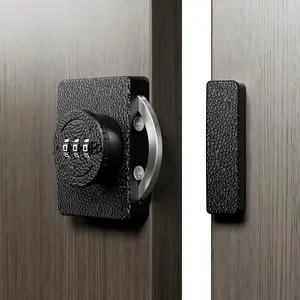 ETEKJOY Keyless Cabinet Lock 3-Digit Combination for Swinging/Sliding Door Drawer Cupboard Locker Closet Wooden Box Hook-Locking (Black, 180 Degree)