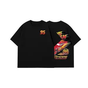 Fast Racing Car 95 Graphic Shirt, Cartoon Speed Vehicle Tee, Fun Race Theme Gift for Kids, Unisex Casual T-Shirt