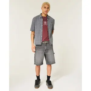 Hollister Washed Black Painter Jean Shorts