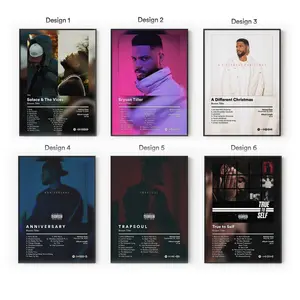 [Sale Up To 40%] [Unframe] Bryson Album Posters, Trap Soul R&B Wall Art, Late Night Bedroom Music Aesthetic Decor, Modern Album Cover Artwork, Gift for Fans