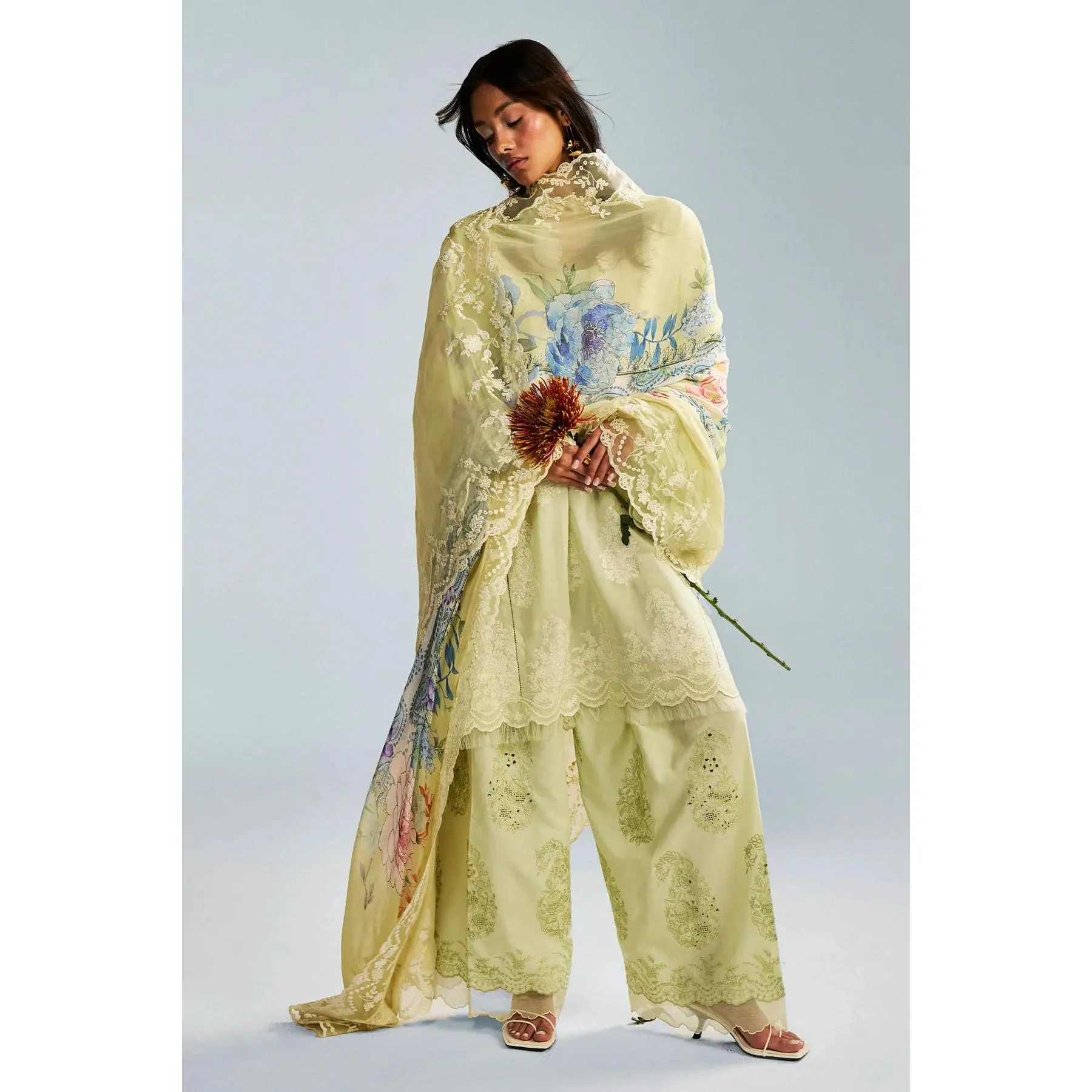 Zara Shahjahan - D1-B Kaori Three Piece Embroided Lawn