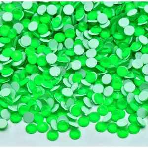 Neon Green Glass Rhinestones