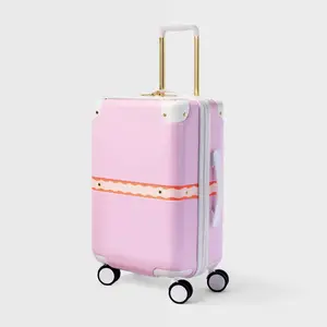 Hardside Spinner Trunk Carry On Suitcase Soft Pink - Roller Rabbit