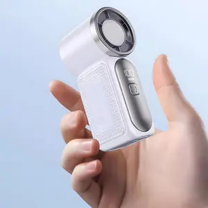 Portable Handheld Mini Fan, 6 Speeds 16900 RPM High Velocity Personal Fan with LED Display, USB Rechargeable, Mini Fan with Lanyard for Makeup, Travel, Outdoor Fan for Women Girl Gift