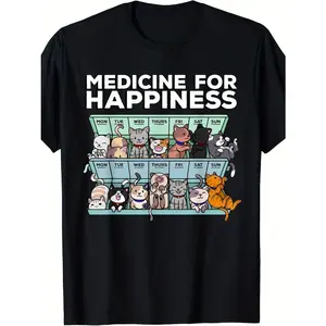 Cottagecore Goth Kawaii Anime Cat Gifts Cat T-Shirt Selected pure cotton interesting design DIY short sleeve t-shirt for men, soft and breathable, suitable for all seasons, comfortable, casual and sports, Halloween and Christmas gifts