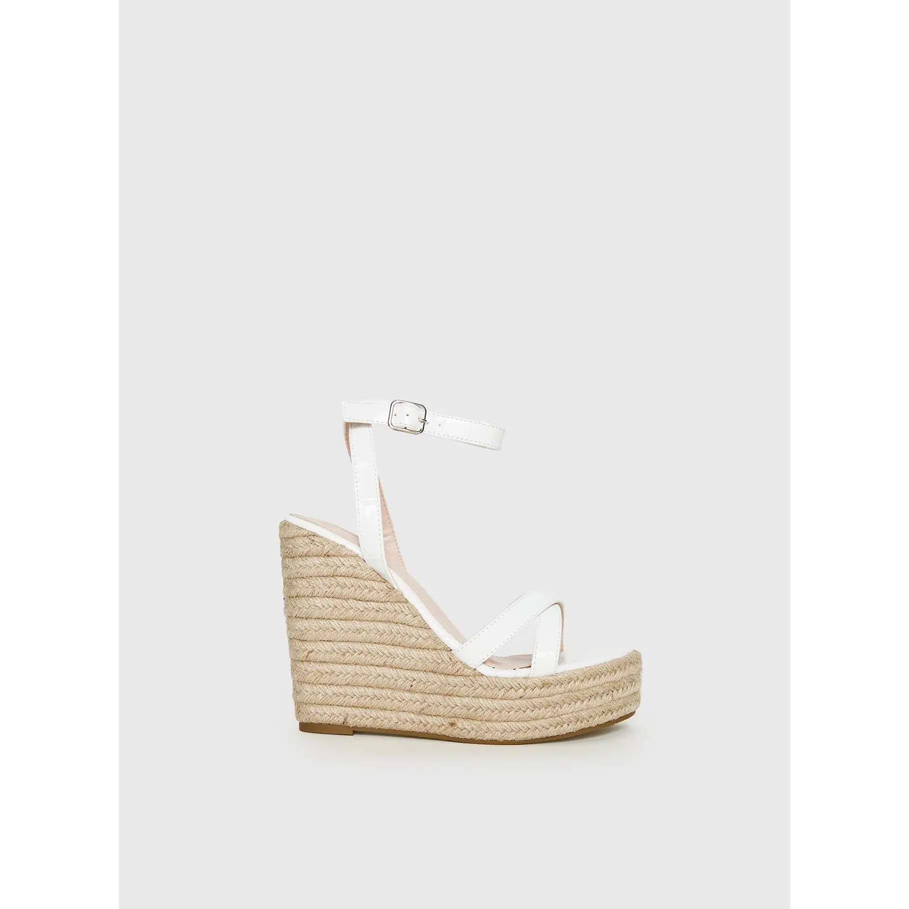 Jesper Espadrille Wedged Heels White Croc Jesper Espadrille Wedged Heels White Croc
