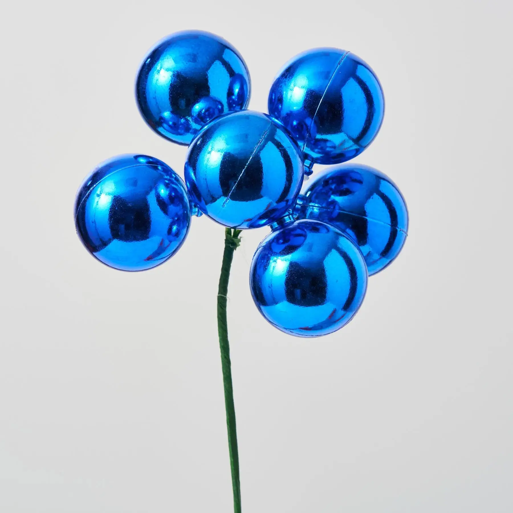 8" Glossy Royal Blue VP Ball Ornament, Festive Holiday Decor Pick for Christmas Tree, Home Holiday Decor Ornament Balls, Vibrant
