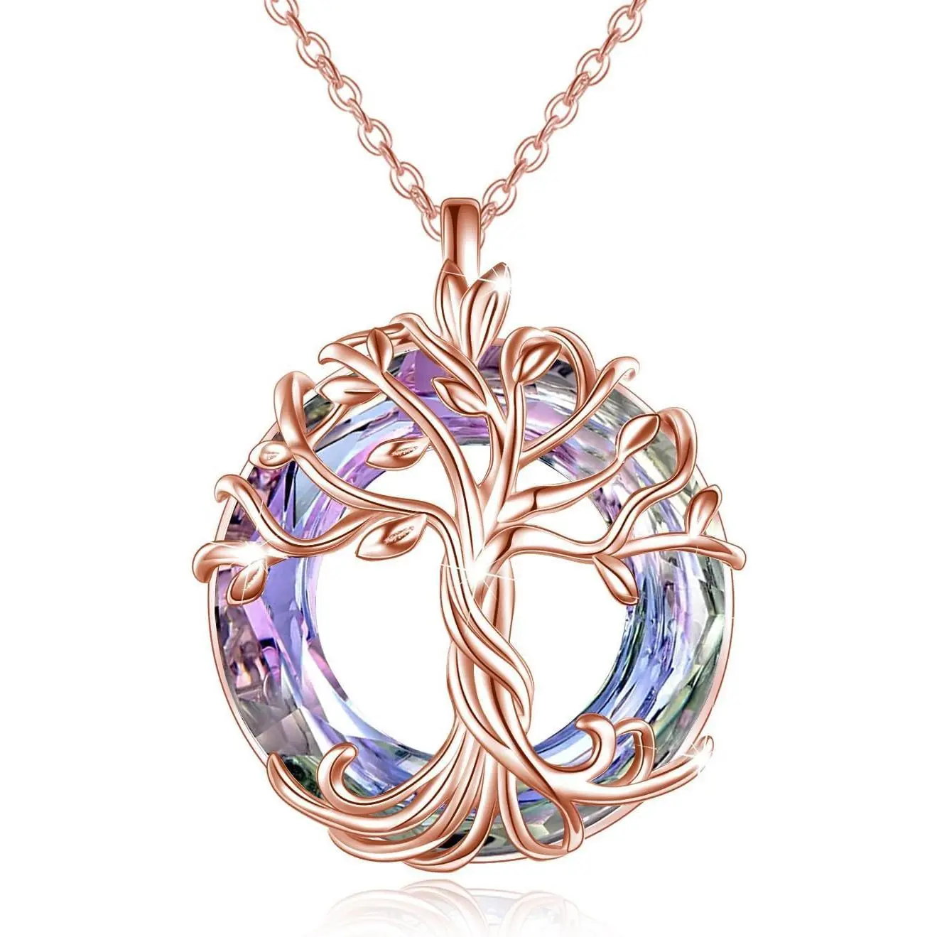 Purple Crystal-Rose Gold