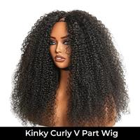 [V Part Wig] Kinky Curly