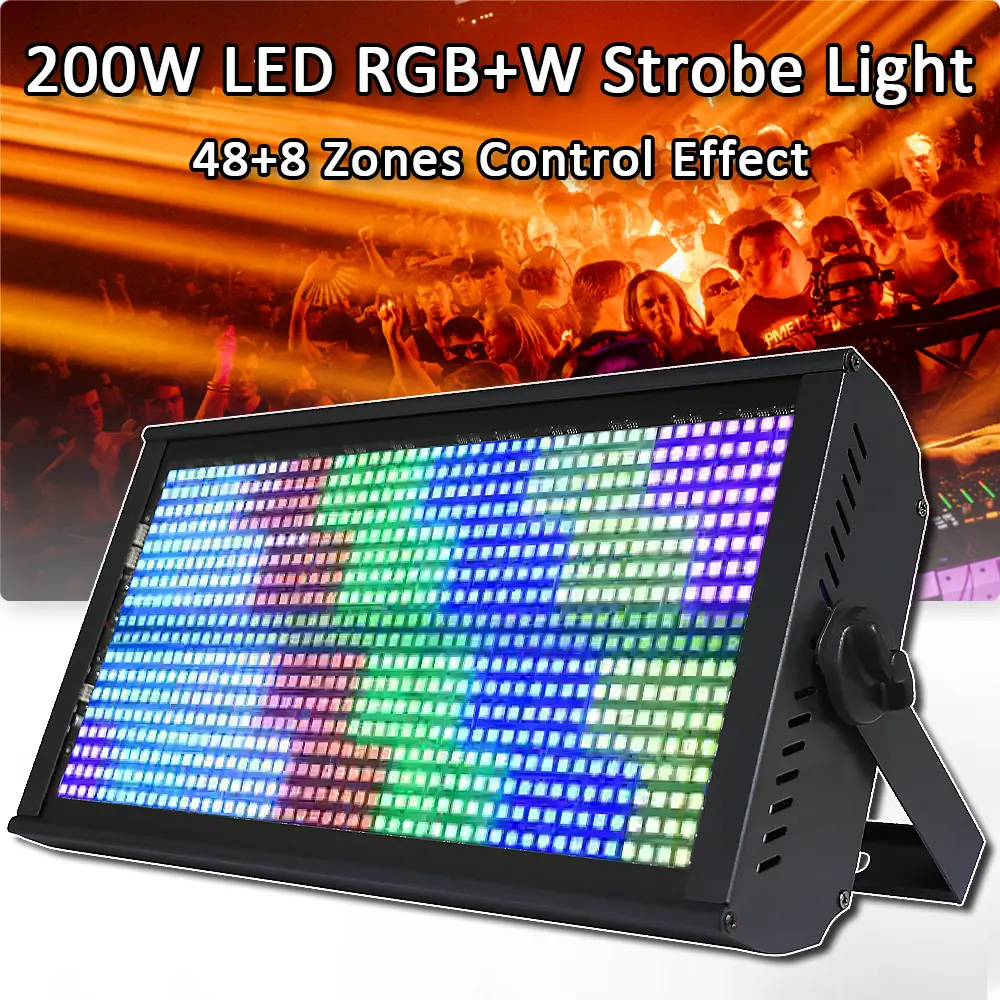 200W 576 LED Wall Wash Stage Light - RGBW DMX Sound Activated for DJ Party Bar Rgbw Leds Atmosphere Light Rgb Led Effects Dimmable Color Light