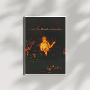 Jeff Buckley Poster, Lover You Should've Come Over Print, 90s Music Album Art, Grace Wall Decor, Vintage Gift for Fans UNFRAMED