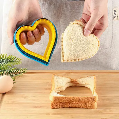 Stainless Steel & Plastic Square Uncrustable Sandwich Cutter and Sealer - Durable Baking Utensil, Heat-Resistant, Non-Slip, Easy-Rinse, Freezable Decruster for Kids' DIY Dinosaur Pocket Minis, Birthday Cutting Tool