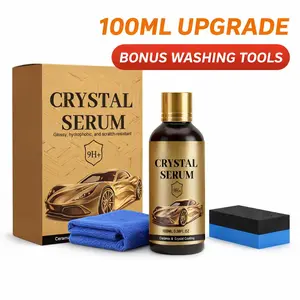 Graphene Ceramic Coating for Cars, 100ML 9H Professional Auto Detailing Kit, Up to 10 Years of Paint Protection, High Gloss Hydrophobic Anti Scratch Ceramic Coat with Applicator Sponge and Microfiber Towel