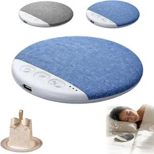 Mini Under-The-Pillow Bone Conduction Wireless Speaker, Stereo Bass Audio Sleep Assist, White Noise, Volume Control, TF Card Support, Auto-Off for Deep Sleep (Blue)