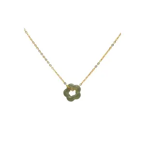 Plum Blossom — Green Jade Pendant Necklace