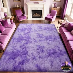 JAKOLIVE Tie-Dye Space Purple Area Rug Suitable for The Living Room Or Bedroom, Extra Soft Fluffy Plush Area Rug, Perfect for Home Decoration And Providing During Summer with Air Conditioning -Mother's Day Giftl, Best for Christmas