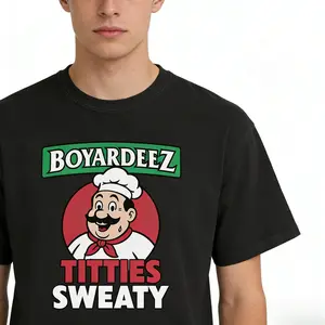 Boyardeez Titties Sweaty T-Shirt  Retro Meme Shirt Inappropriate Shirts Embarrassing Shirts Funny Graphic Tees Dirty Gag Gifts