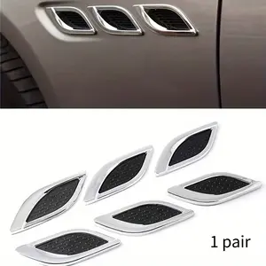Upgrade Your Car's Style with Our Simulated Wind Styling Shark Gills Sticker - Car Stickers, Car Decals, Car Vehicle Decoration - Perfect Fit for Your Automotive Side Hood Vent Grille Cover