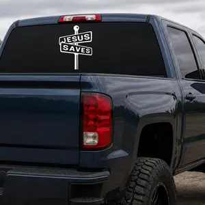 Jesus Saves Street Sign Vinyl Decal
