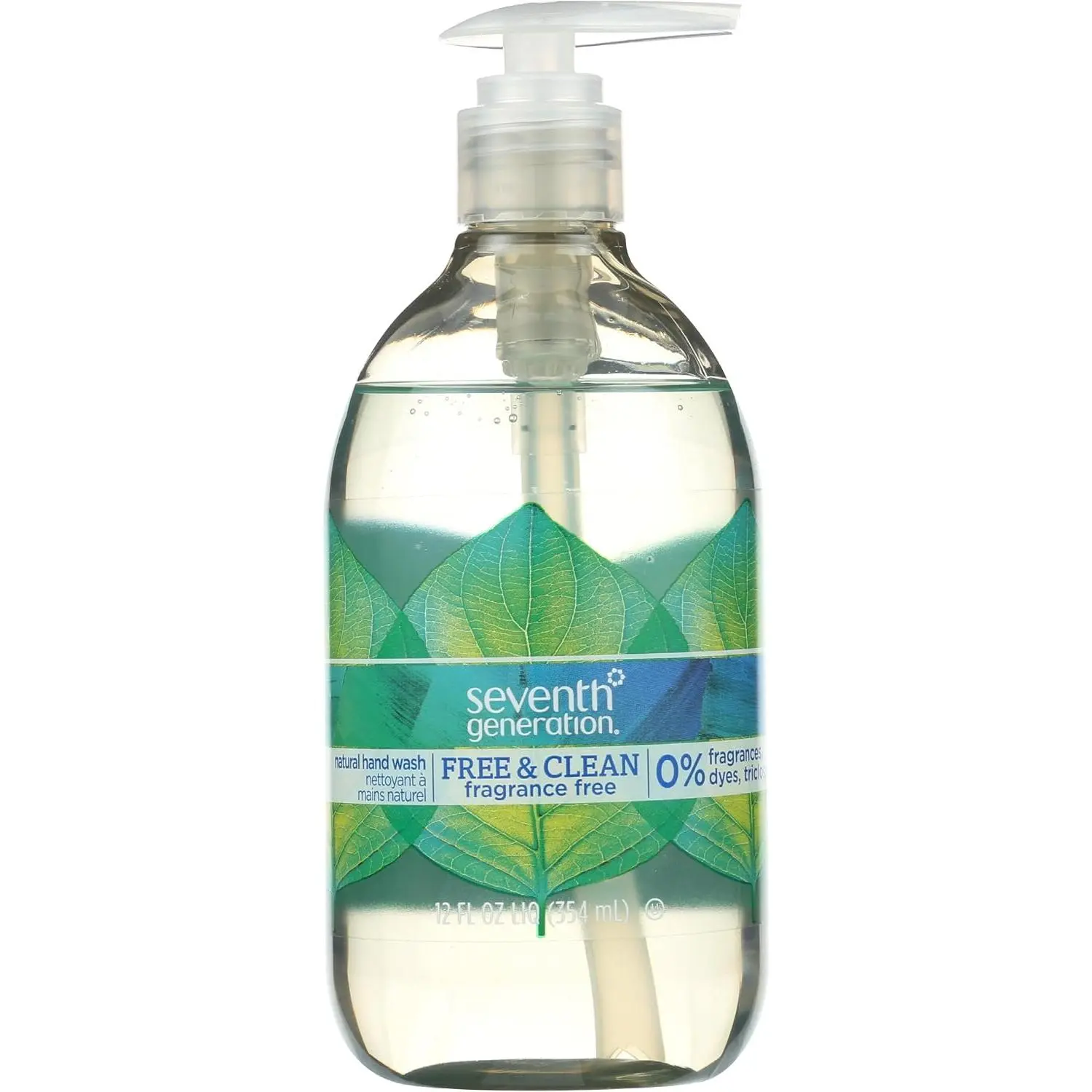 Seventh Generation Hand Wash, Free and Clear, 12 Ounce