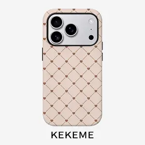 Love diamond white creative pattern, stylish and unique 2-in-1 mobile phone case, durable and anti-drop, suitable for iPhone 17 16 15 14 13 12 11 Plus Pro Max Air, Samsung Galaxy S series and A series, gifts for relatives and friends