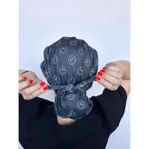 DuoStyle Scrub Hat - Charcoal Smiley