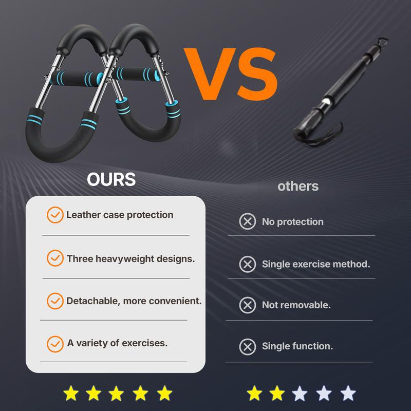 Merach Adjustable Power Twister Bar for Arm Trainer, Chest and Arm Strength Training Equipment for Men, Portable Upper Body Workout Machine for Home Gym Fitness, Shoulder Muscle Training, Portable Spring Resistance, TikTokShopBlackFriday