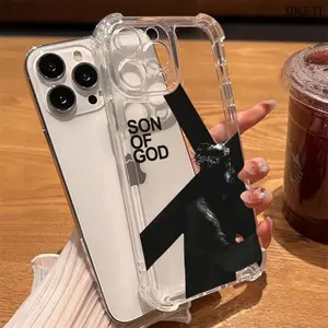 Jesus Cross Transparent Silicone Phone Cases For iPhone 16 15 14 13 12 11 Plus Pro Max Fundas Protection Smartphone