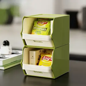Transparent Dustproof Cover Office Desktop Tea Coffee Bag Storage Box, Camping Picnic Pantry Organizer for Milk Tea Supplies