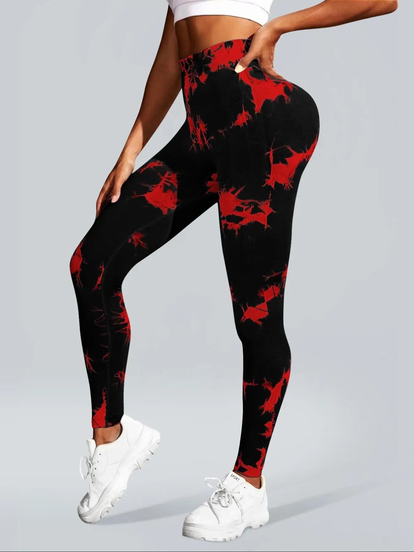 Women's Tie Dye Print High Waist Sports Leggings, Comfy Breathable Skinny Pants, Gym Workout Running Yoga Pants, Back To School Outfits, Ladies Sports