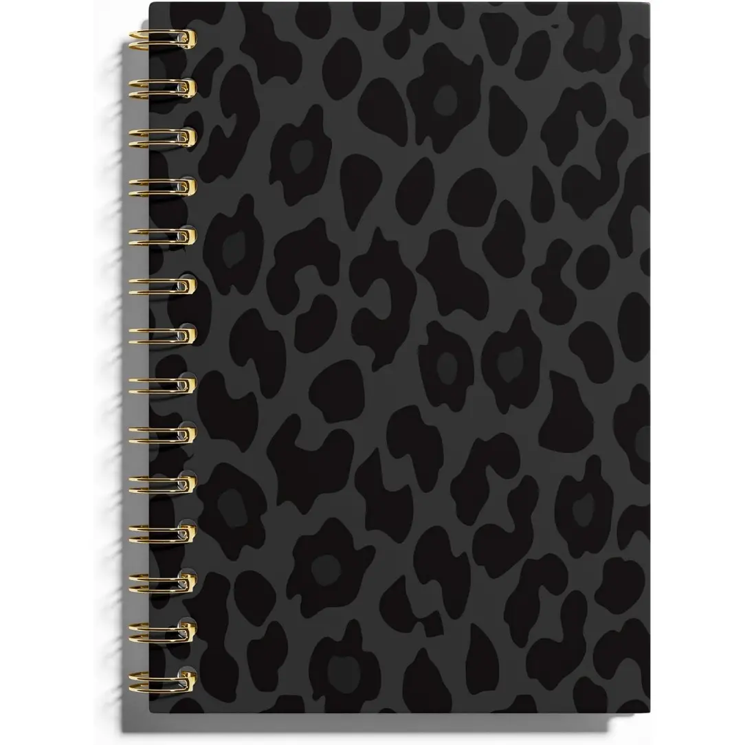 1pc Cheetah Print Notebook - Leopard Notebook, Leopard Print Gifts for Women Journal, Preppy Notebook, Aesthetic Notebook, Leopard Gifts for Women, Spiral Notebook, Spiral Coil Notebook, Soft Cover Notebook 5.5x8.3in with 50 Pages, Spiral Bound Notepad