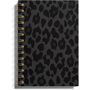 1pc Cheetah Print Notebook - Leopard Notebook, Leopard Print Gifts for Women Journal, Preppy Notebook, Leopard Gifts for Women, Spiral Notebook 5.5x8.3in with 50 Pages, Spiral Bound Notepad
