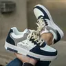 Men's Casual Colorblock Patchwork Oil Painting Print Low-Top Lifestyle PU Textile Sneakers, Casual Footwear Sneakers, Trendy Walking Sneaker, Stylish Sneakers, Daily Outdoor Lace-Up Sports Shoes for Couples, Street Low Sneakers