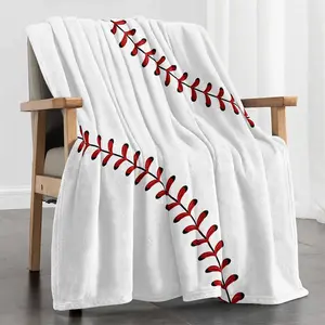 Baseball Pattern Blanket, Soft Fleece-based Baseball Blanket, Perfect Gift for Baseball Lovers, Cool Bedroom Bedding Blankets, Bedroom Accessories, Soft Warm Blanket