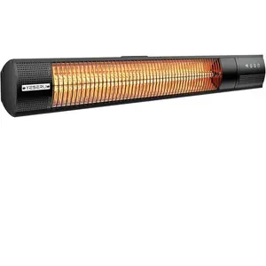 YESERLI Electric Patio Heater with Remote Control- 1500W Outdoor Heater Fast Heating with 3 Power Setting, Wall Mounted Carbon Infrared Heater Quiet - IP65 Waterproof and 24H Timer for Snow Outdoor